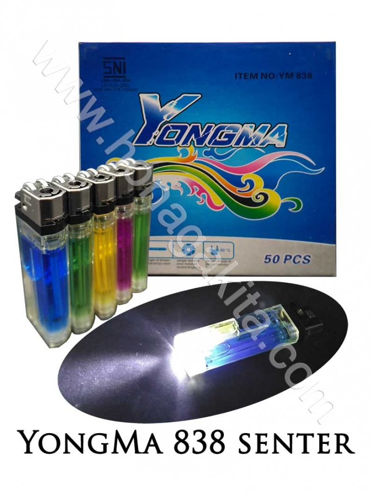 Korek YM838 dengan mini senter (Lighters with mini torchlight)